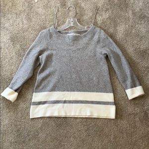 Grey striped sweater